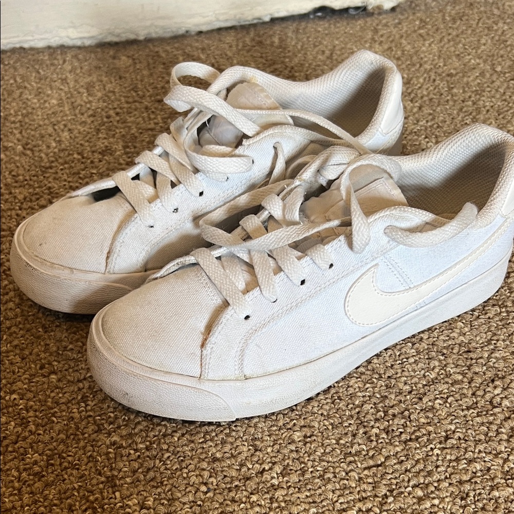 Nike Off-White Canvas Low-Top Sneakers